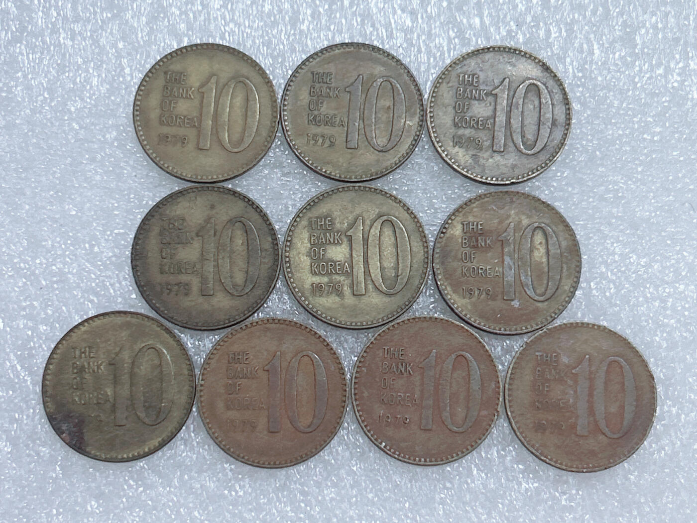 第一海外回流一元起拍收藏 散集专场  第263期 韩国1979年10元铜币 10枚