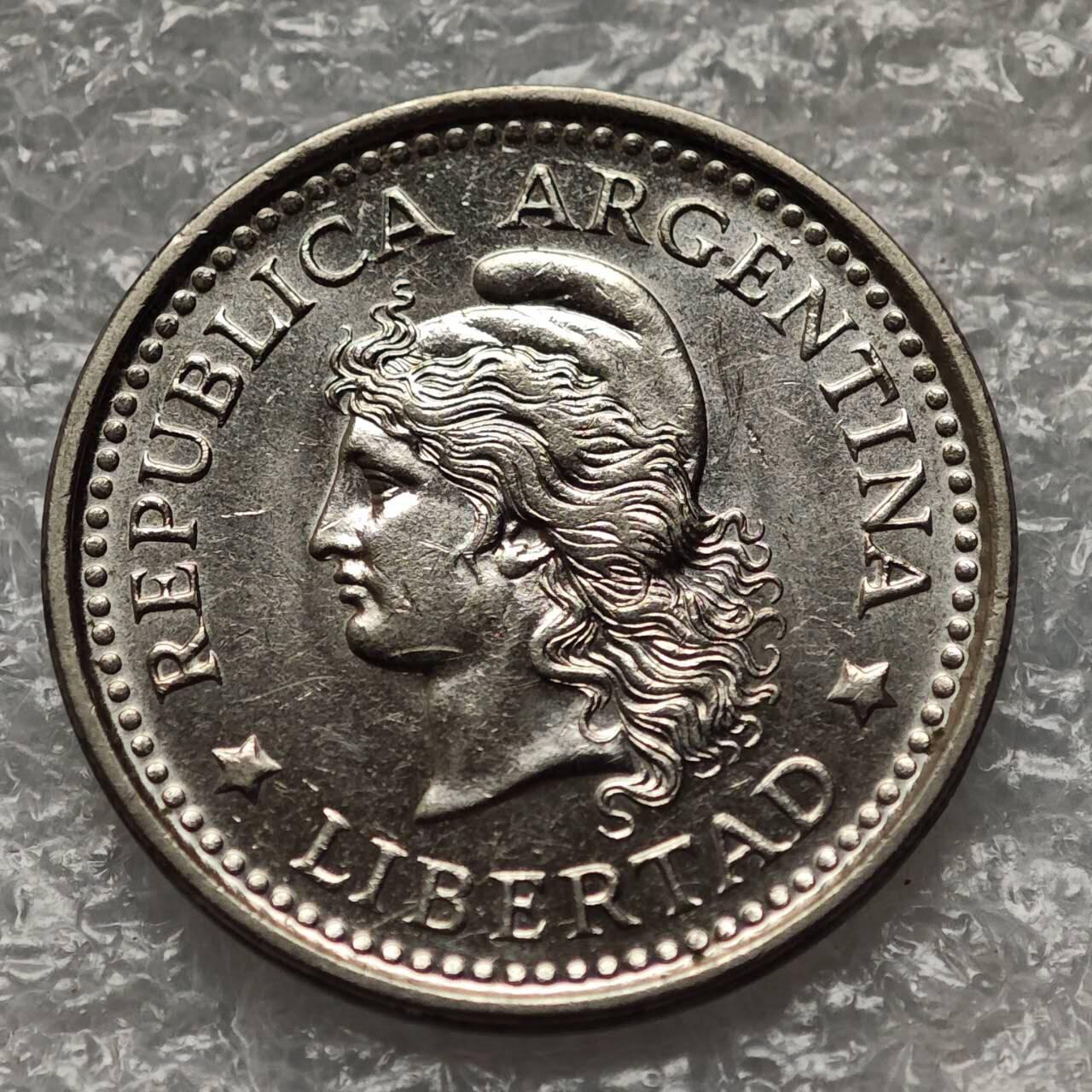 【淘币小摊】限时拍第七百九十五拍  葡属印度爪哇波兰阿根廷专场  满百包邮可预留两周  周一统一发货  阿根廷1958年50分镍币 km56