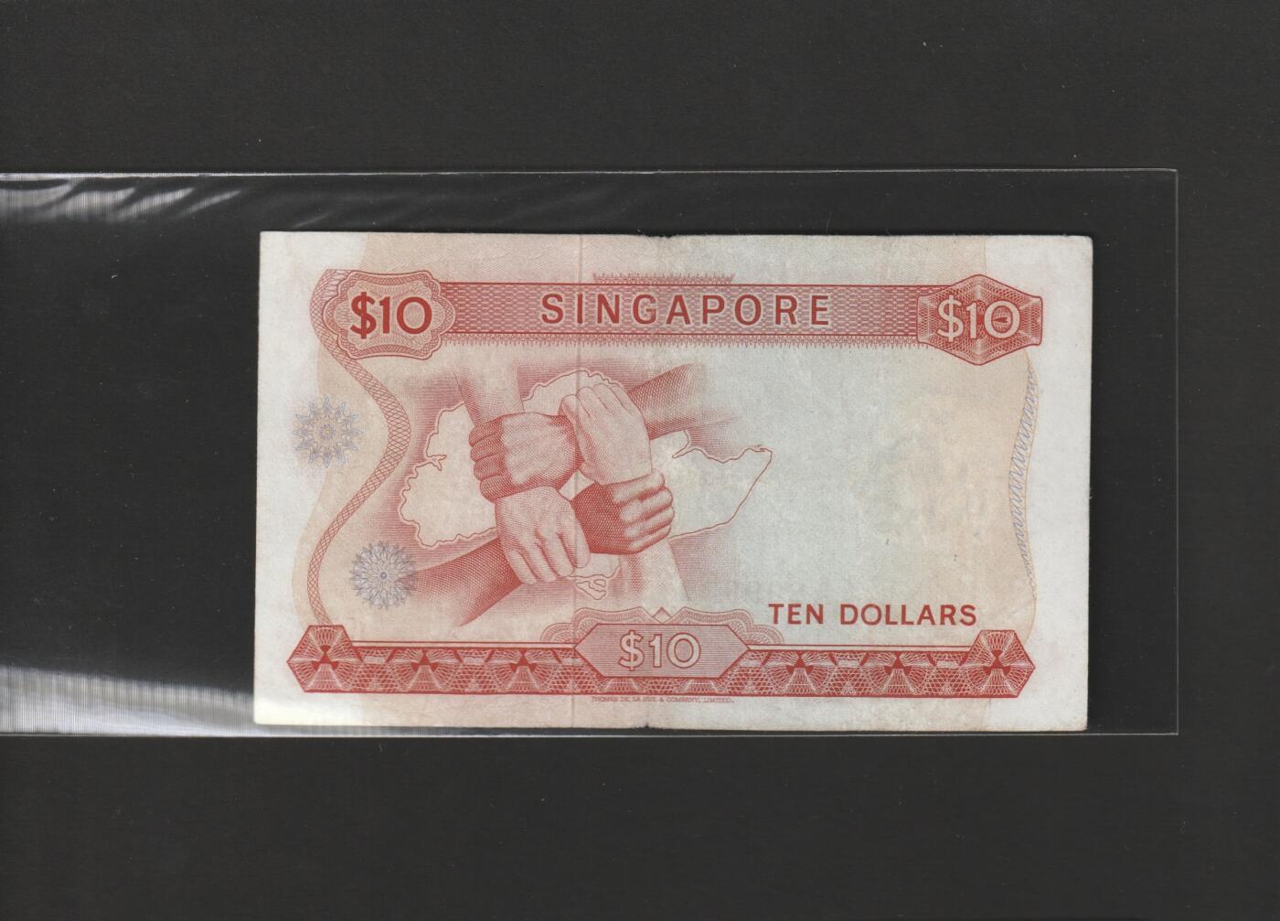 【11.10】世界纸币专场*第2期 新加坡拾圆，有裂口