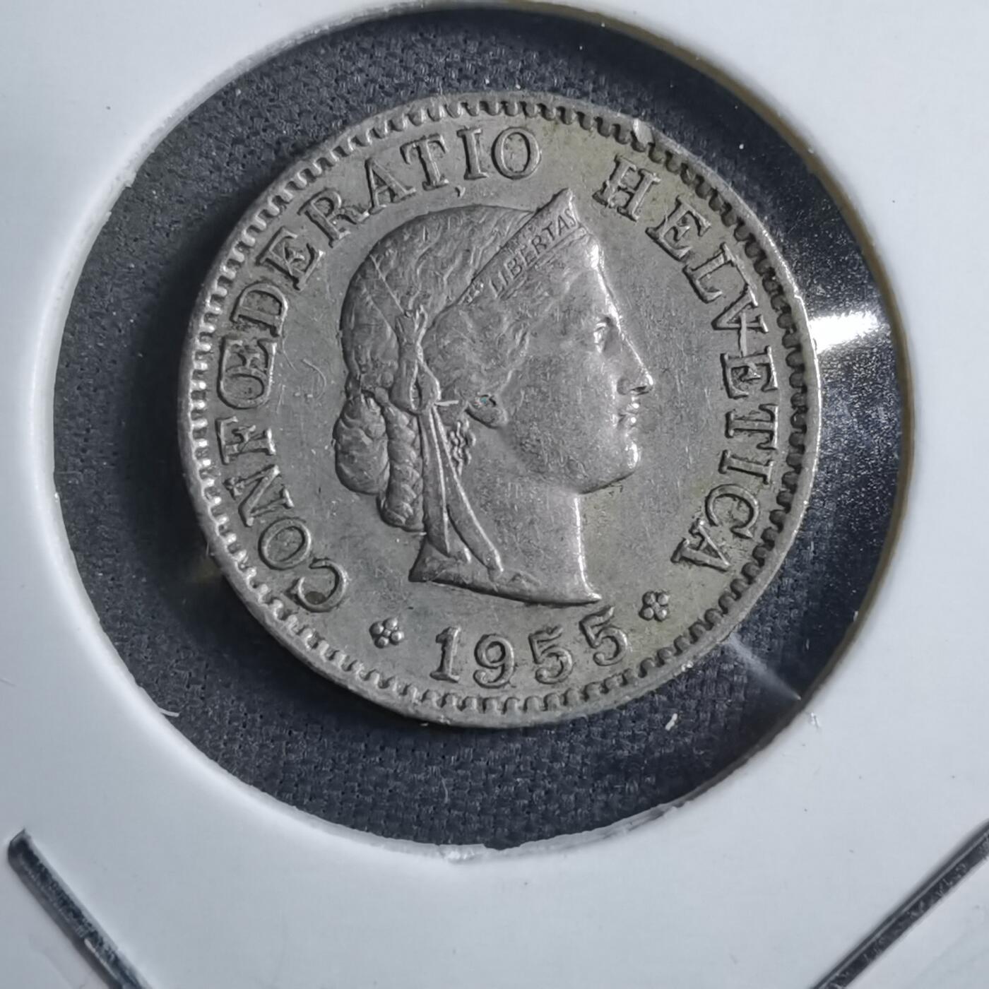 沼泽如烟--第894场 瑞士1955年五分