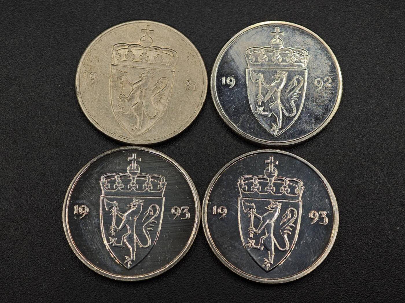 【淘币小摊】实时拍第七百九十一拍   散币纸币套币场   满百包邮可预留二周 每周一统一发货   挪威50欧尔4枚