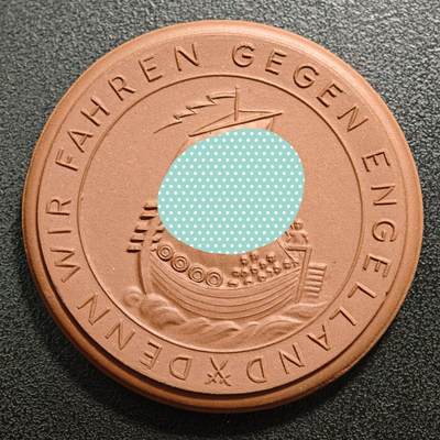 【德藏】世界币章拍卖第152期（拍品征集中~欢迎藏友联系） - 1940年 德国攻打挪威陶瓷纪念章 少见品种 直径约：51.3mm；重约：21.4g（原图请联系客服）