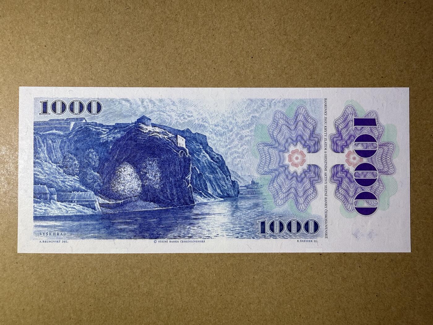 《艾美收藏》第219期-11.9周日外币畅拍场 捷克斯洛伐克1000克朗 UNC 1985年 捷克作曲家斯美塔那