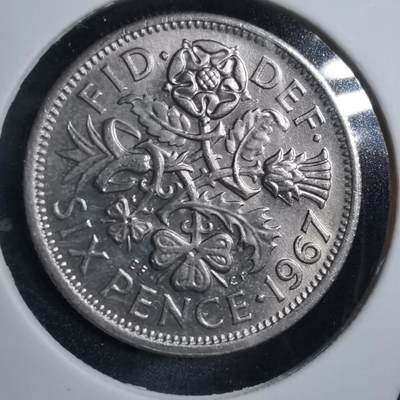 沼泽如烟--第894场 - 英国1967年6便士