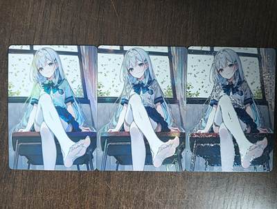 花开卡拍第46期（11月9号周日截拍，品控勿拍!!!拍品不寄存，运费5元，自制卡难免瑕疵，可能存在轻微撞角爆边等出厂瑕疵，品控介意勿拍！） - 白丝美少女 3工艺