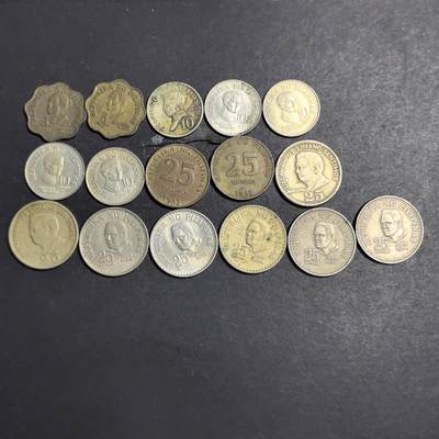 各国硬币第6期 无佣金 - 菲律宾2  10  25分16个