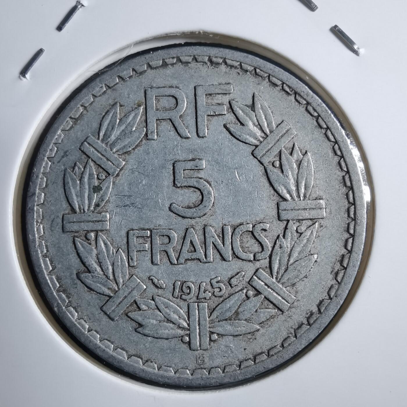 沼泽如烟--第894场 法国1945年5法郎B版