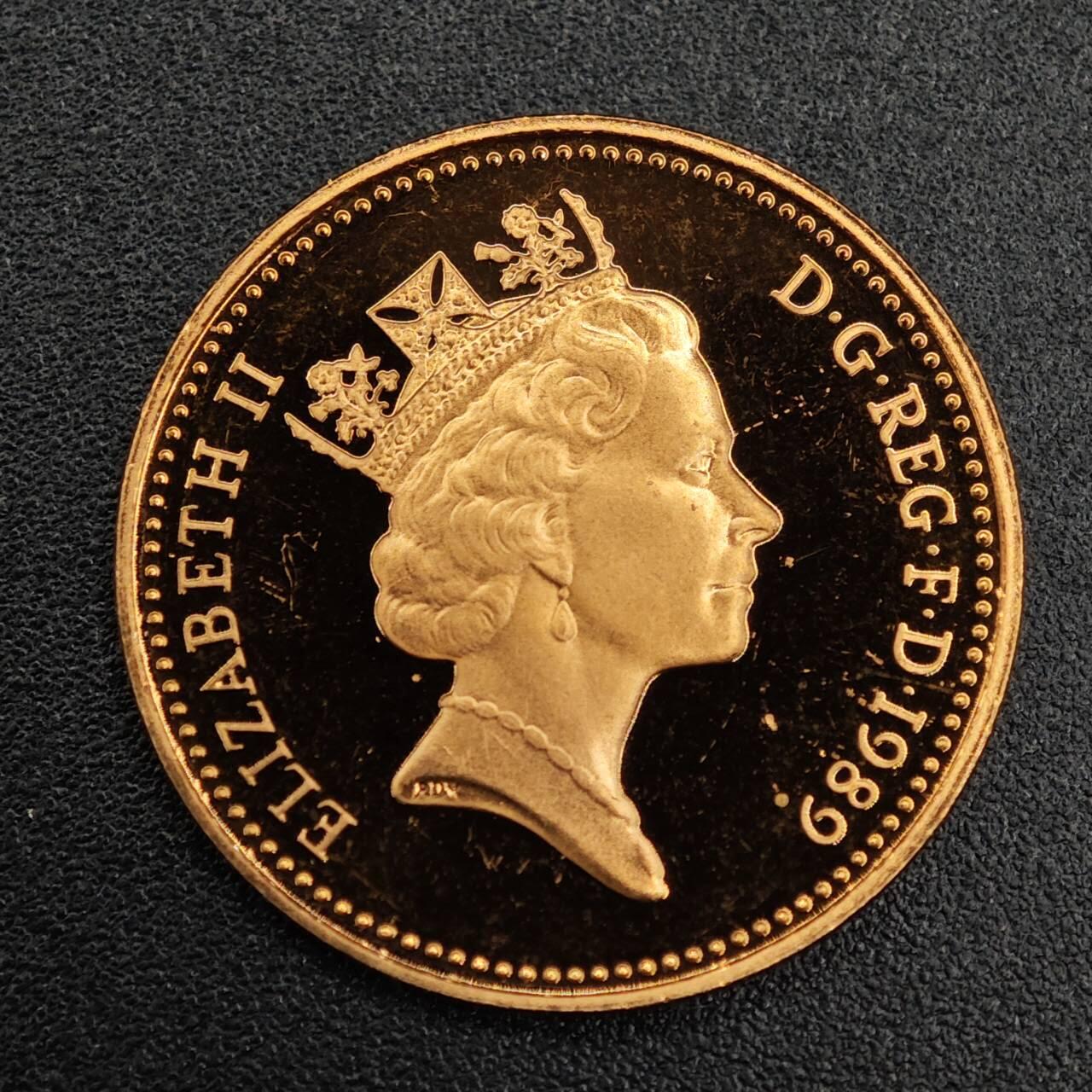 【淘币小摊】实时拍第七百九十一拍   散币纸币套币场   满百包邮可预留二周 每周一统一发货   英国1989年一便士精制铜币