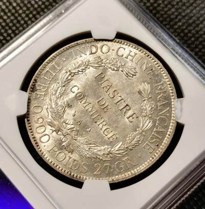 甄臻铺-世界币章拍卖（第38期）立冬小精品场，送拍享返佣金等优惠多多 NGC-MS61 1906年法属印度支那座洋银币 经典的贸易币品种 小特年 转光丝滑 细节还不错 