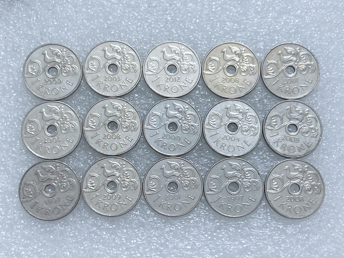 第一海外回流一元起拍收藏 散集专场  第263期 挪威1克朗硬币 5枚