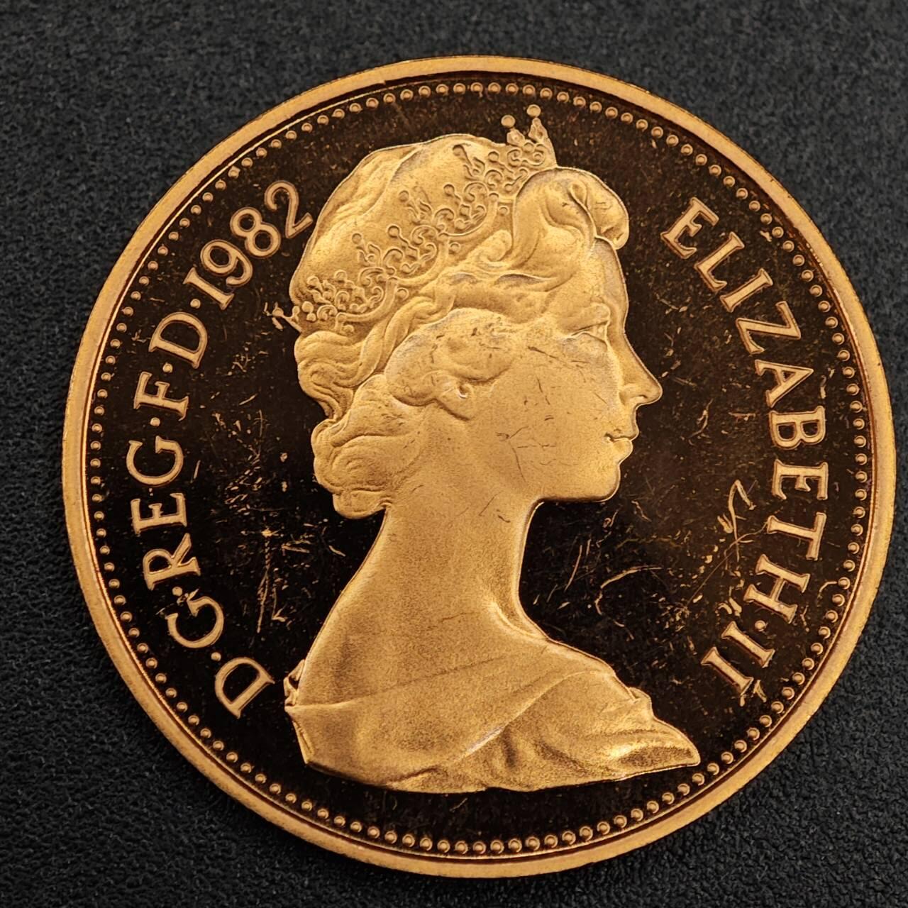 【淘币小摊】实时拍第七百九十一拍   散币纸币套币场   满百包邮可预留二周 每周一统一发货   英国1982年2便士精制铜币