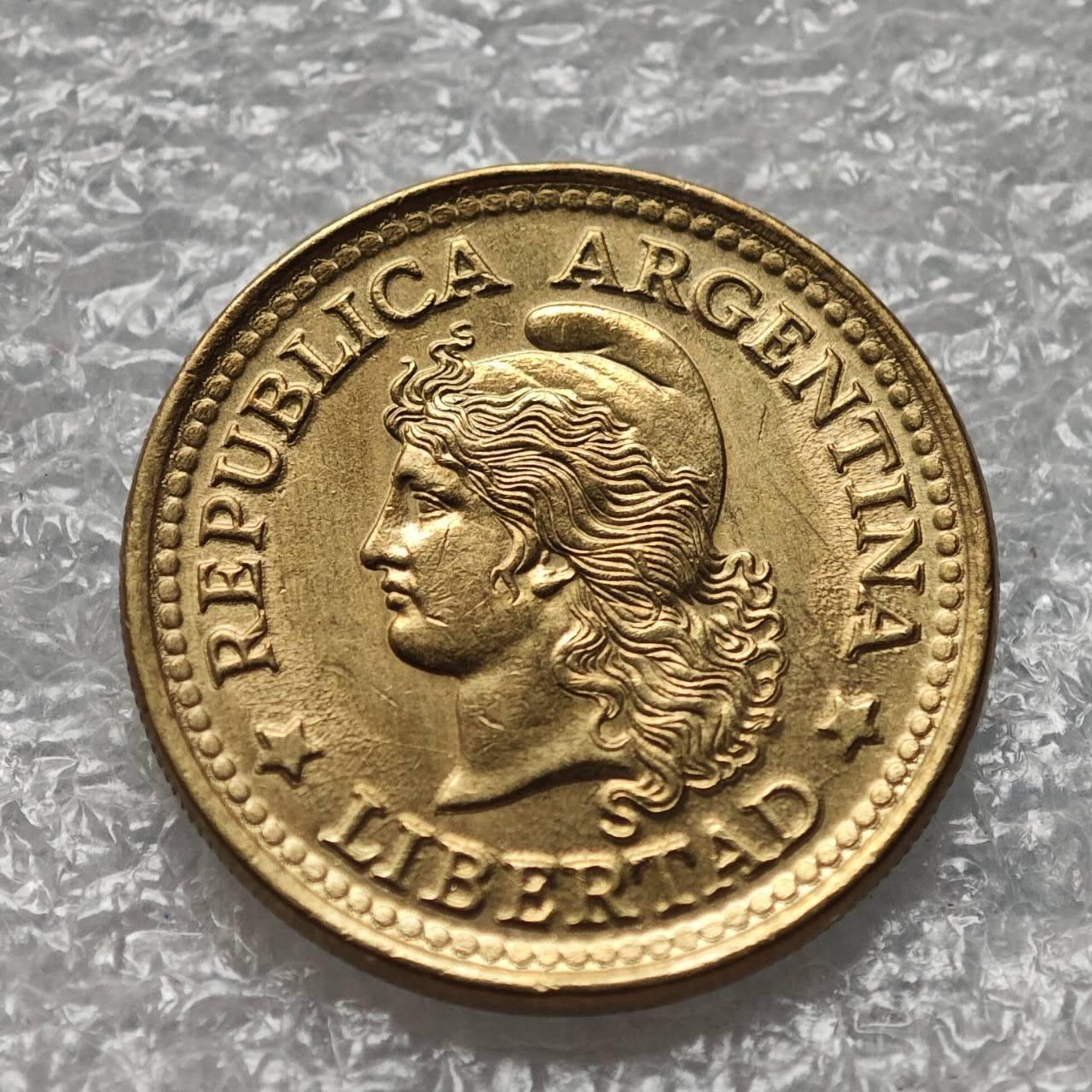 【淘币小摊】限时拍第七百九十五拍  葡属印度爪哇波兰阿根廷专场  满百包邮可预留两周  周一统一发货  阿根廷1973年50分铜币货币贬值百倍 km68