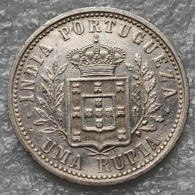 【淘币小摊】限时拍第七百九十五拍  葡属印度爪哇波兰阿根廷专场  满百包邮可预留两周  周一统一发货  - 葡属印度1903年1卢比银币 km17