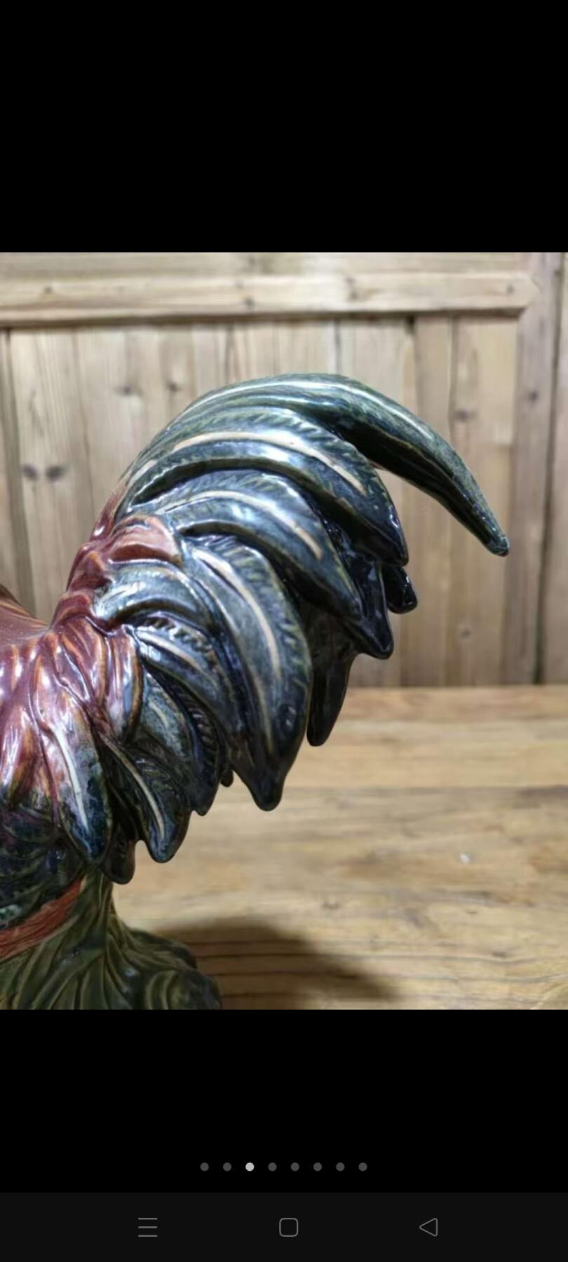 紫砂挂釉大公鸡，吉星高照，大吉大利，鸿运当头。给人带来好运