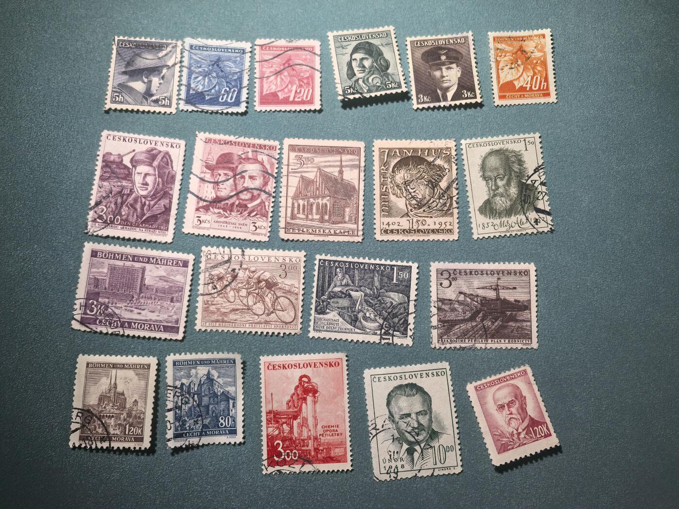 盛世勋华——号角文化勋章邮票专场拍卖第287期 捷克斯洛伐克（社会主义）邮政1940年代发行邮票20枚