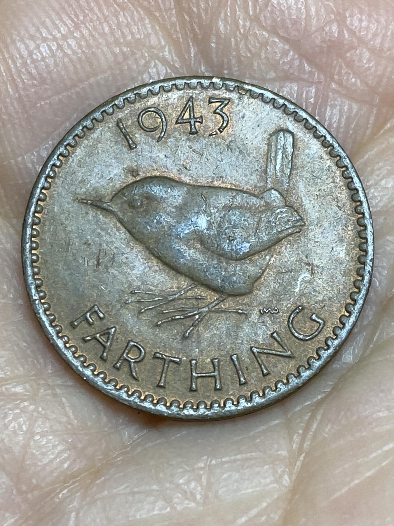 2025年第一百二十五场(总第一百五十一场）外国好品散币(免佣金) 英国🇬🇧1943年1法新(乔治六世第一版)