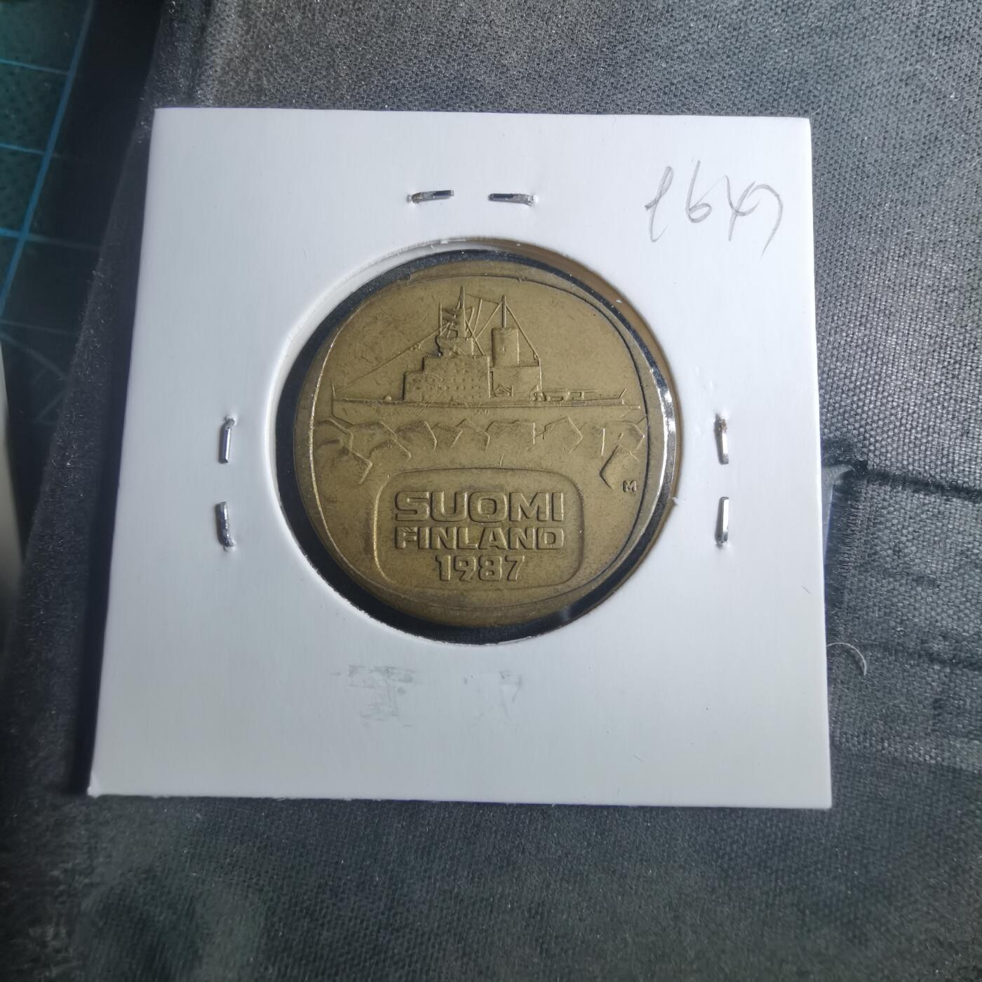 沼泽如烟--第896场 芬兰1987年5马克