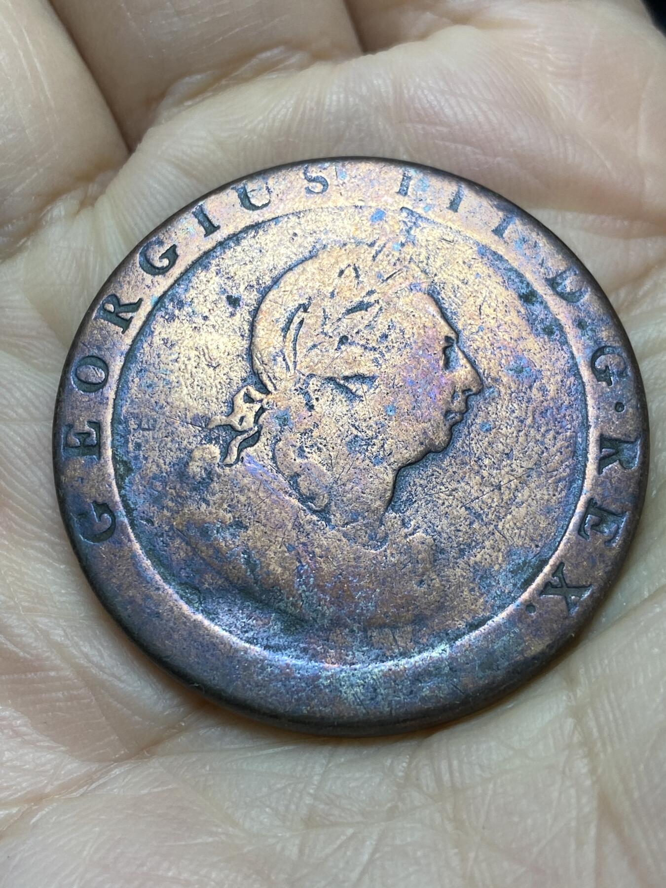 2025年第一百二十六场(总第一百五十二场）外国好品散币(免佣金) 通货品相–英国🇬🇧1797年车轮1便士(乔治三世时期)