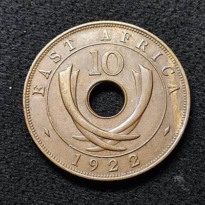 【全场包邮】纯粹捡漏拍476场（免费代拍第13场）调整中 - 英属东非1922年乔治五世10分大铜币