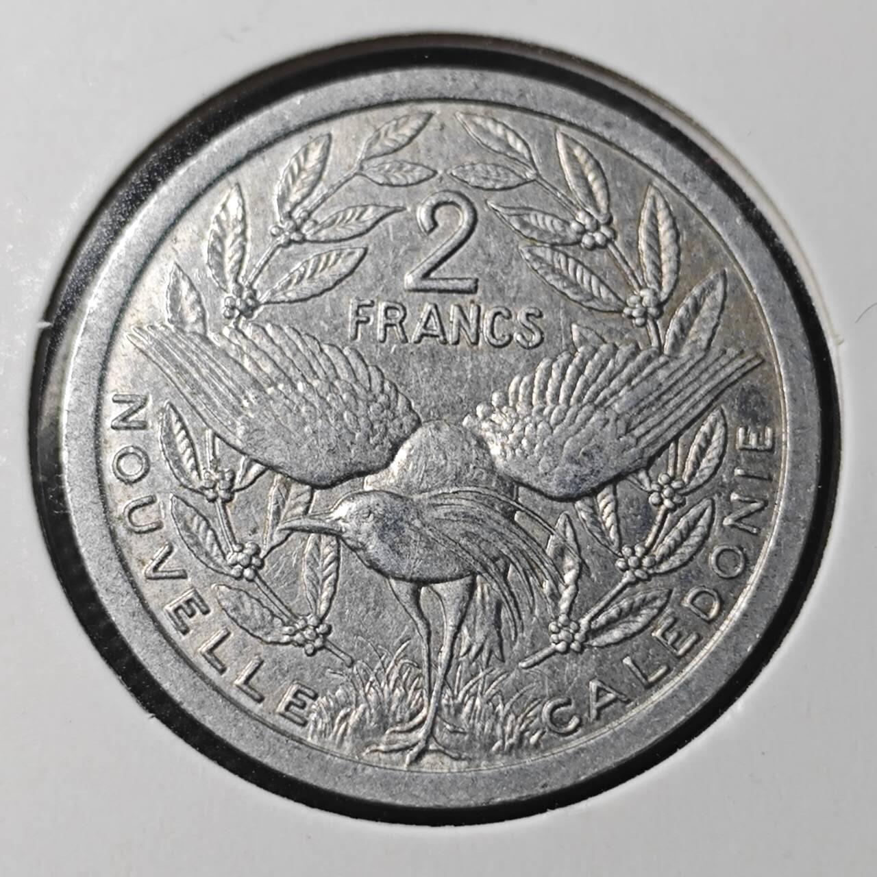 KK钱币收藏小铺  第366场  2月预留时间 周末发货  1989法属新喀里多尼亚2法郎