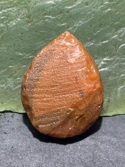 精美柿子红南红玛瑙明料原石一颗，， - 精美柿子红南红玛瑙明料原石一颗，，