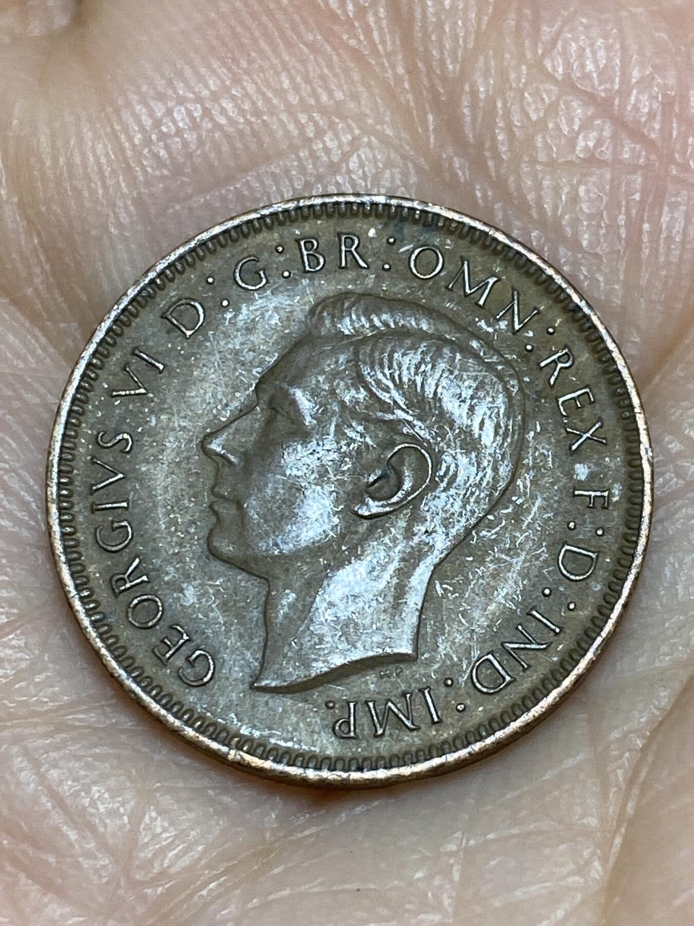 2025年第一百二十五场(总第一百五十一场）外国好品散币(免佣金) 英国🇬🇧1945年1法新(乔治六世第一版)