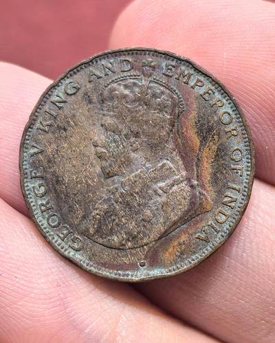 南宋泉阁俄币 外币 国币 专场第十八期 【送拍无额外佣金】 - 英属香港 1934年 乔治五世 香港一仙铜币 老包浆 通货好品