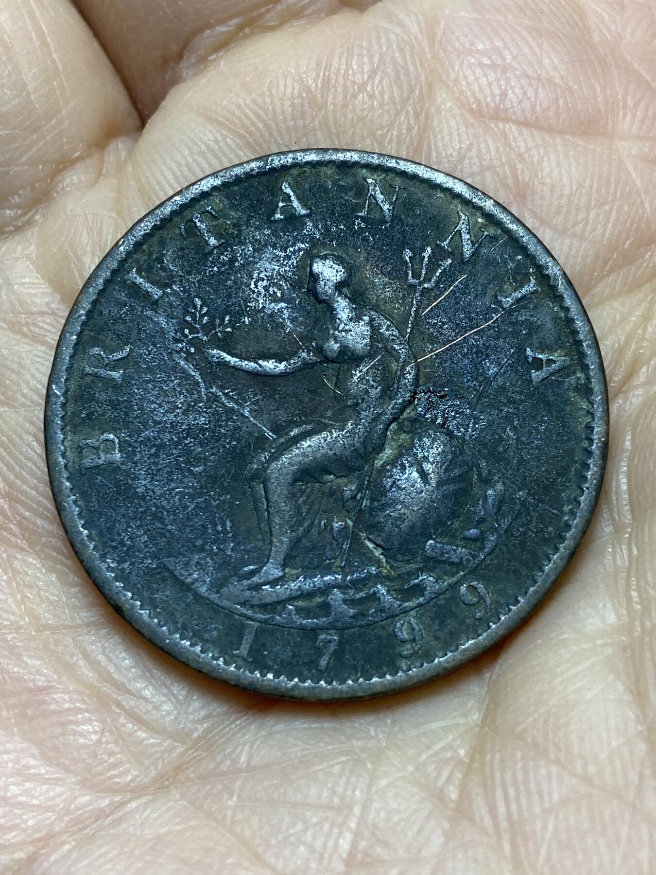 2025年第一百二十六场(总第一百五十二场）外国好品散币(免佣金) 英国🇬🇧1799年半便士(乔治三世时期)