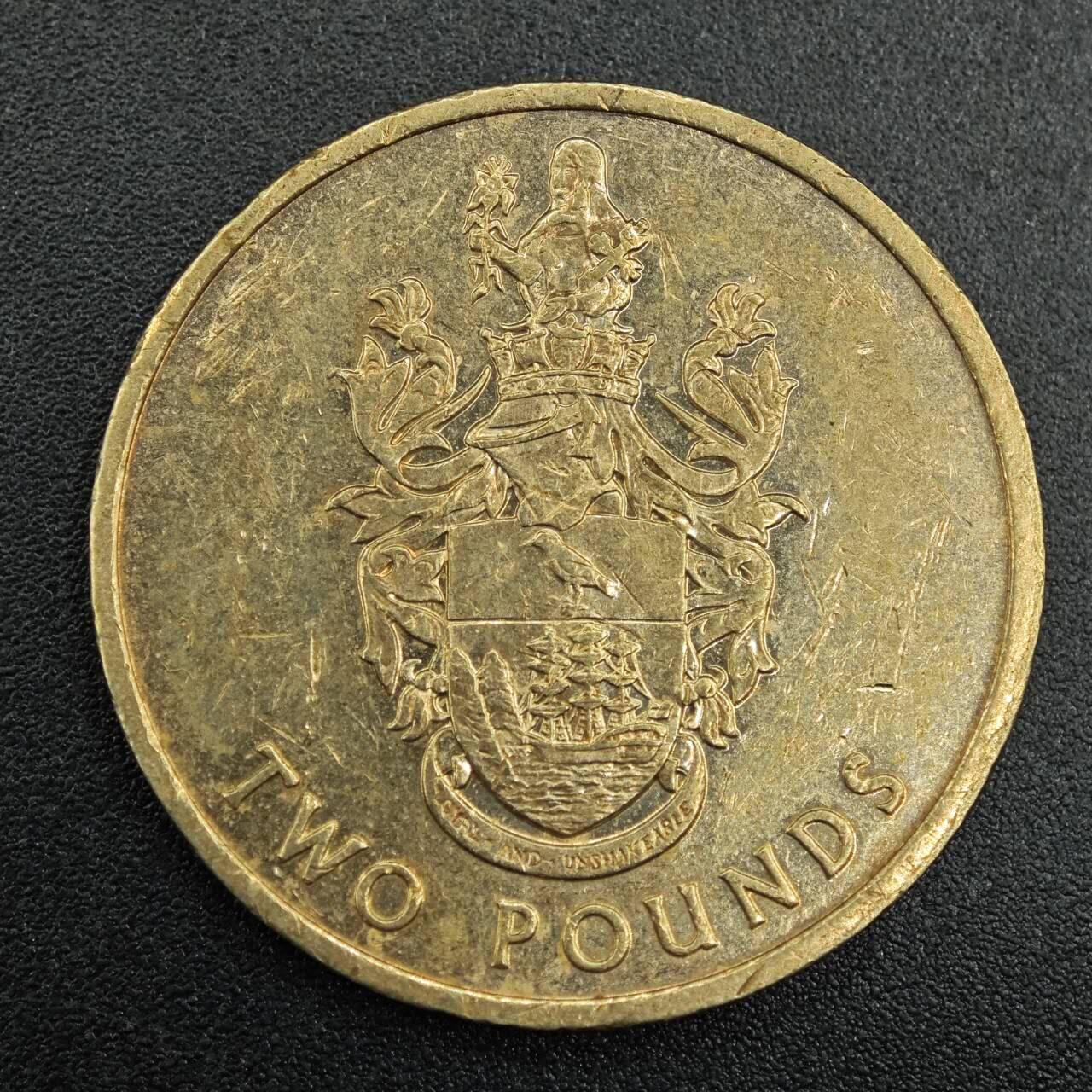 【淘币小摊】实时拍第七百九十二拍   散币场   满百包邮可预留二周 每周一统一发货   圣赫勒拿2002年2镑铜币