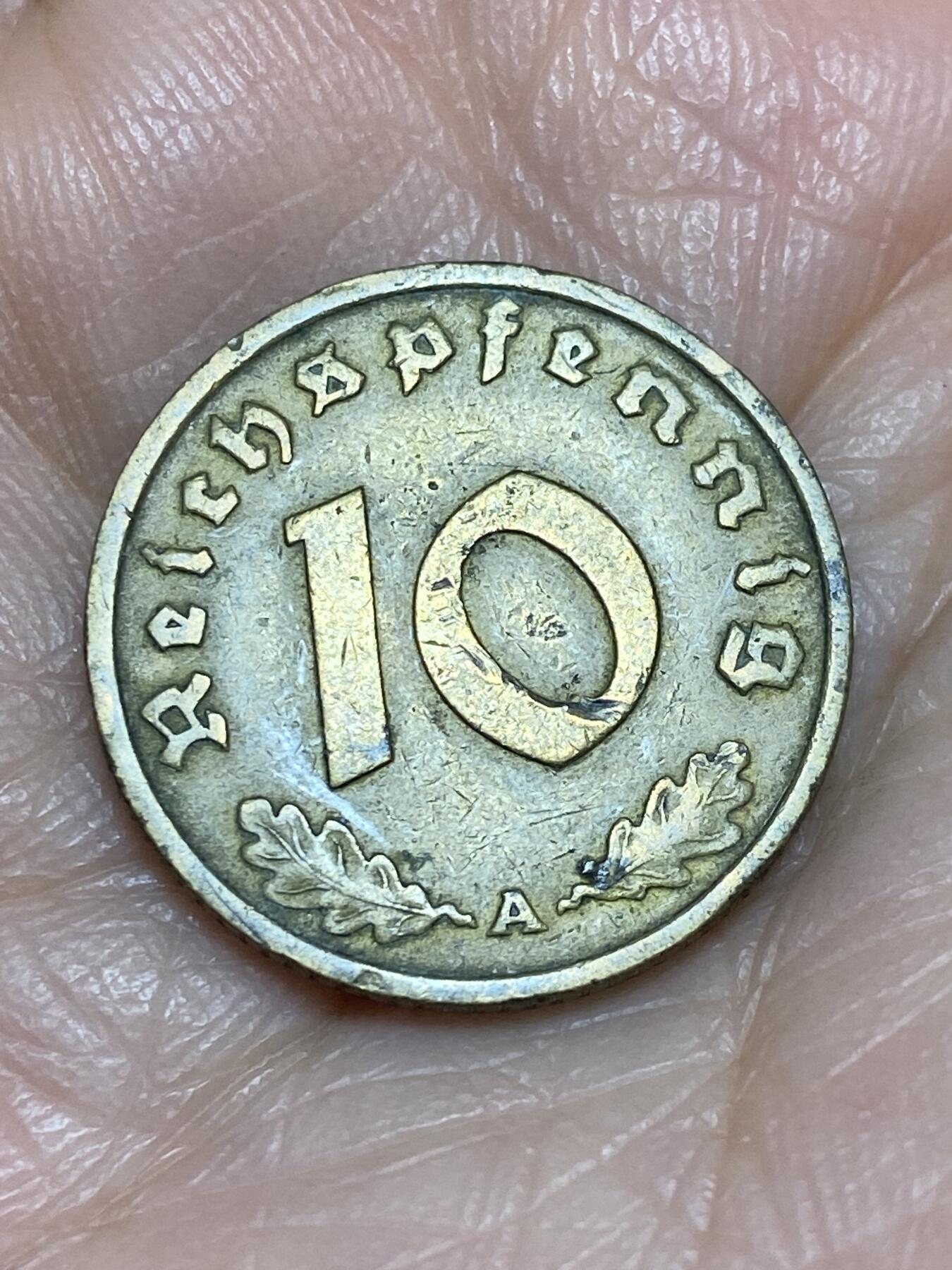 2025年第一百二十五场(总第一百五十一场）外国好品散币(免佣金) 德意志第三帝国1937年10芬尼(A标柏林造)