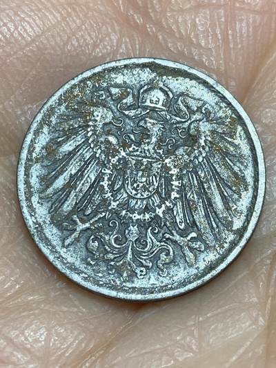 2025年第一百二十五场(总第一百五十一场）外国好品散币(免佣金) - 德意志帝国1918年5芬尼铁币(威廉二世时期，A标柏林造)