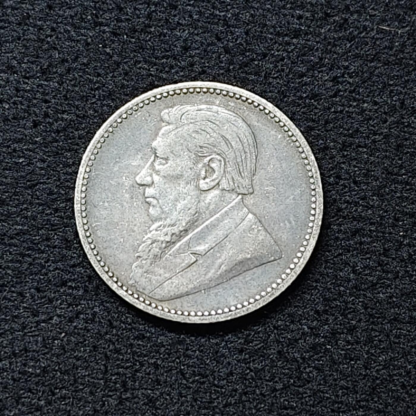 【全场包邮】纯粹捡漏拍476场（免费代拍第13场）调整中 英属南非德兰士瓦1896年保罗克鲁格6便士银币