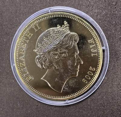 北京马甸外国币专卖第145期，外国币专场，陆续上拍，欢迎关注 2009年斐济野生动物熊猫1元克朗型纪念币 38.6mm精制铜镍硬币