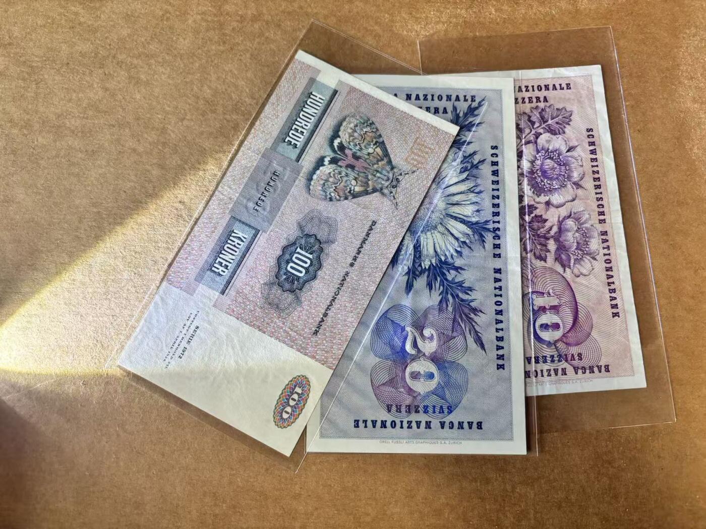 【Blue Auction】世界纸币精拍第748期——18级TOP拍卖/信誉/品质/专业/高效💫 【一组3张】瑞士10-20法郎&丹麦100克朗 品相如图