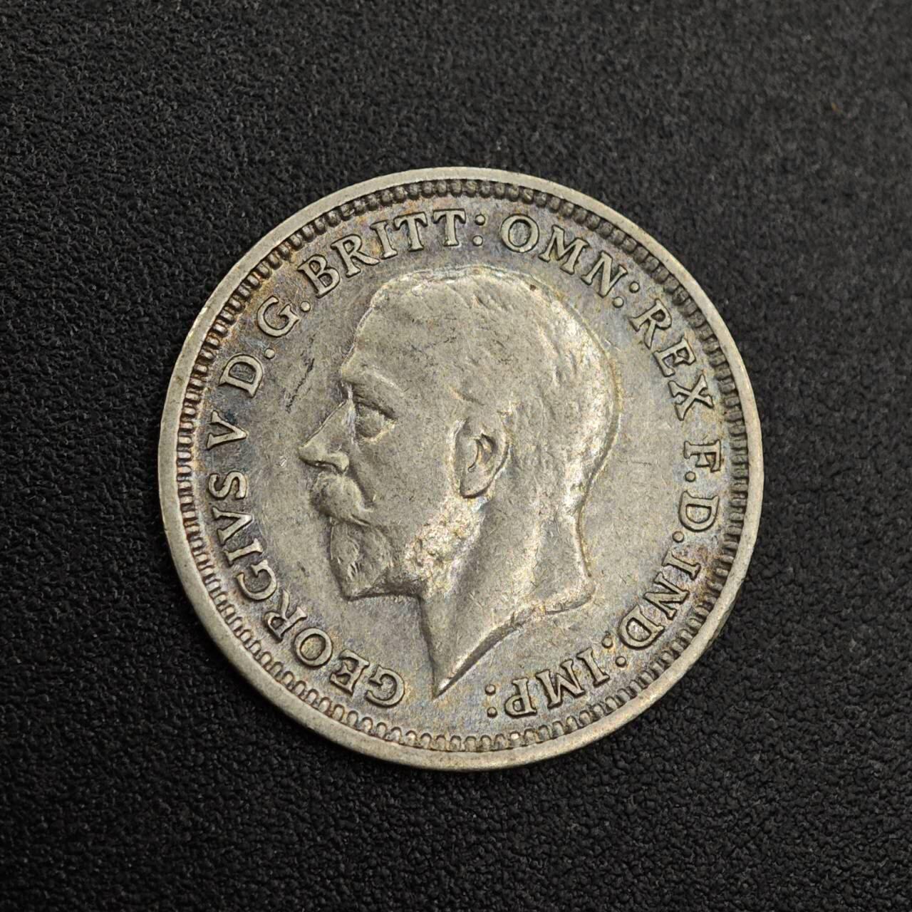 【淘币小摊】实时拍第七百九十二拍   散币场   满百包邮可预留二周 每周一统一发货   英国1935年乔治五世3便士银币