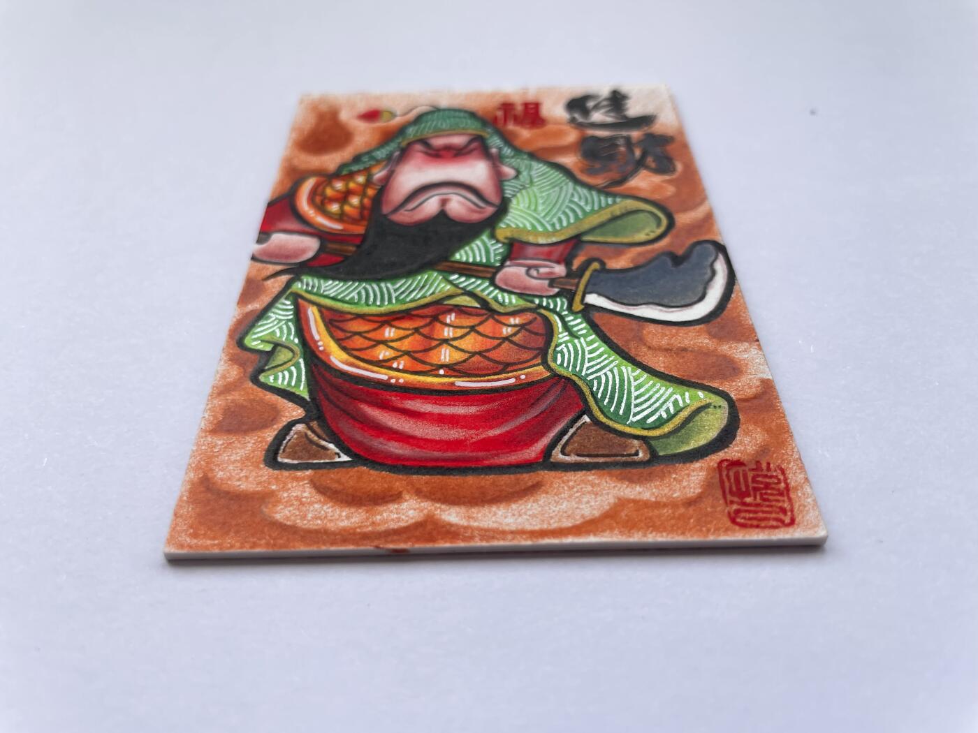 天玑星卡拍第136期《11.10周一截拍》持续收拍收评中 满赠卡需备注 【手绘卡】居子 关羽 进财 手绘卡