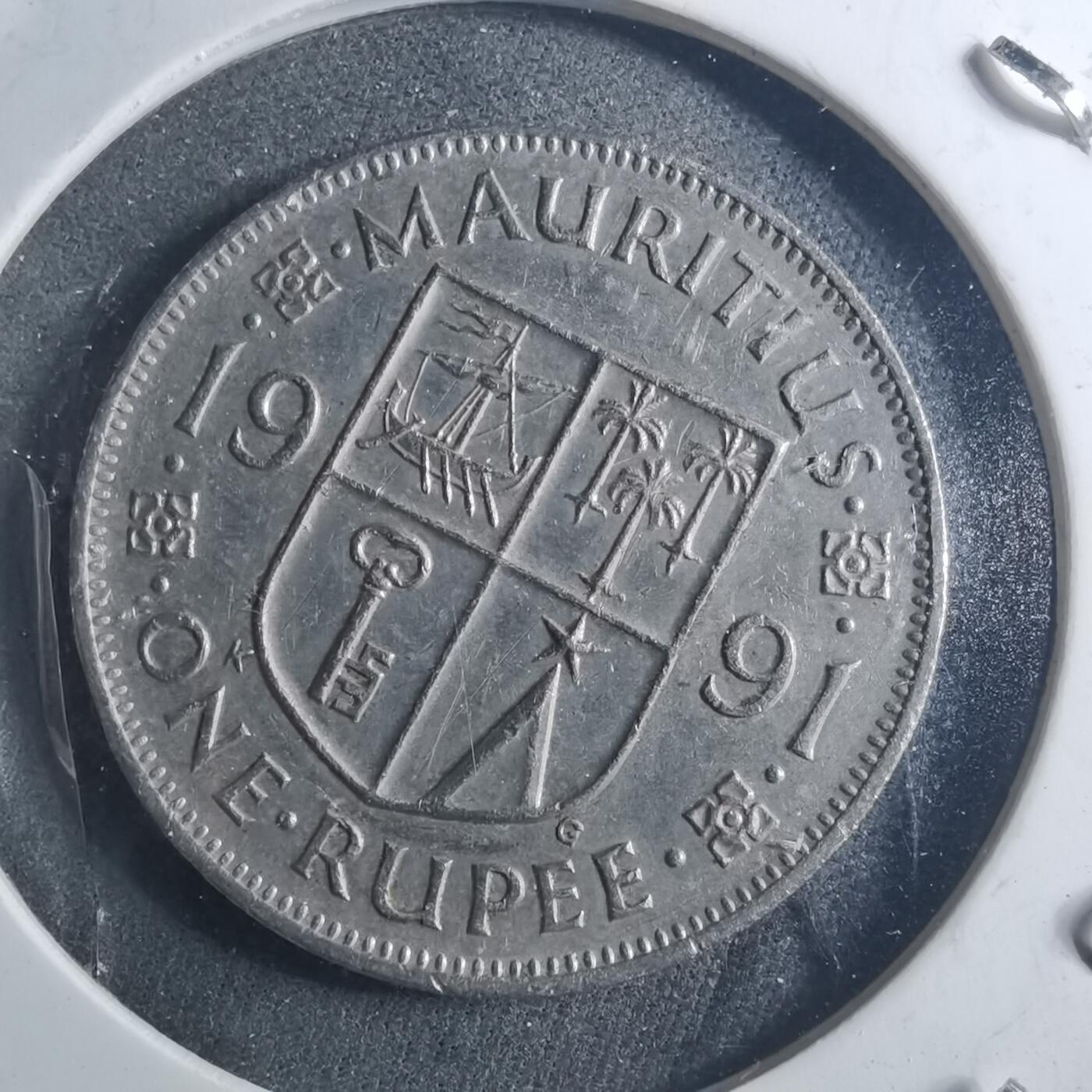 沼泽如烟--第895场 毛里求斯1991年1卢比