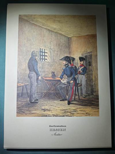 盛世勋华——号角文化勋章邮票专场拍卖第287期 - 大尺寸手绘图卡 黑森大公国军法官 大A4尺寸 翻印自1848年出版《德意志陆军》一书