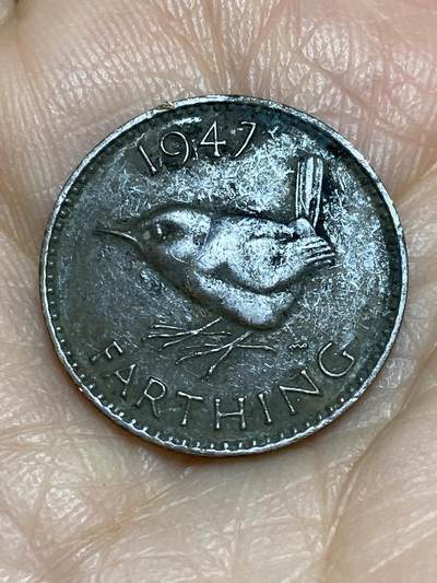 2025年第一百二十五场(总第一百五十一场）外国好品散币(免佣金) - 英国🇬🇧1947年1法新(乔治六世第一版)