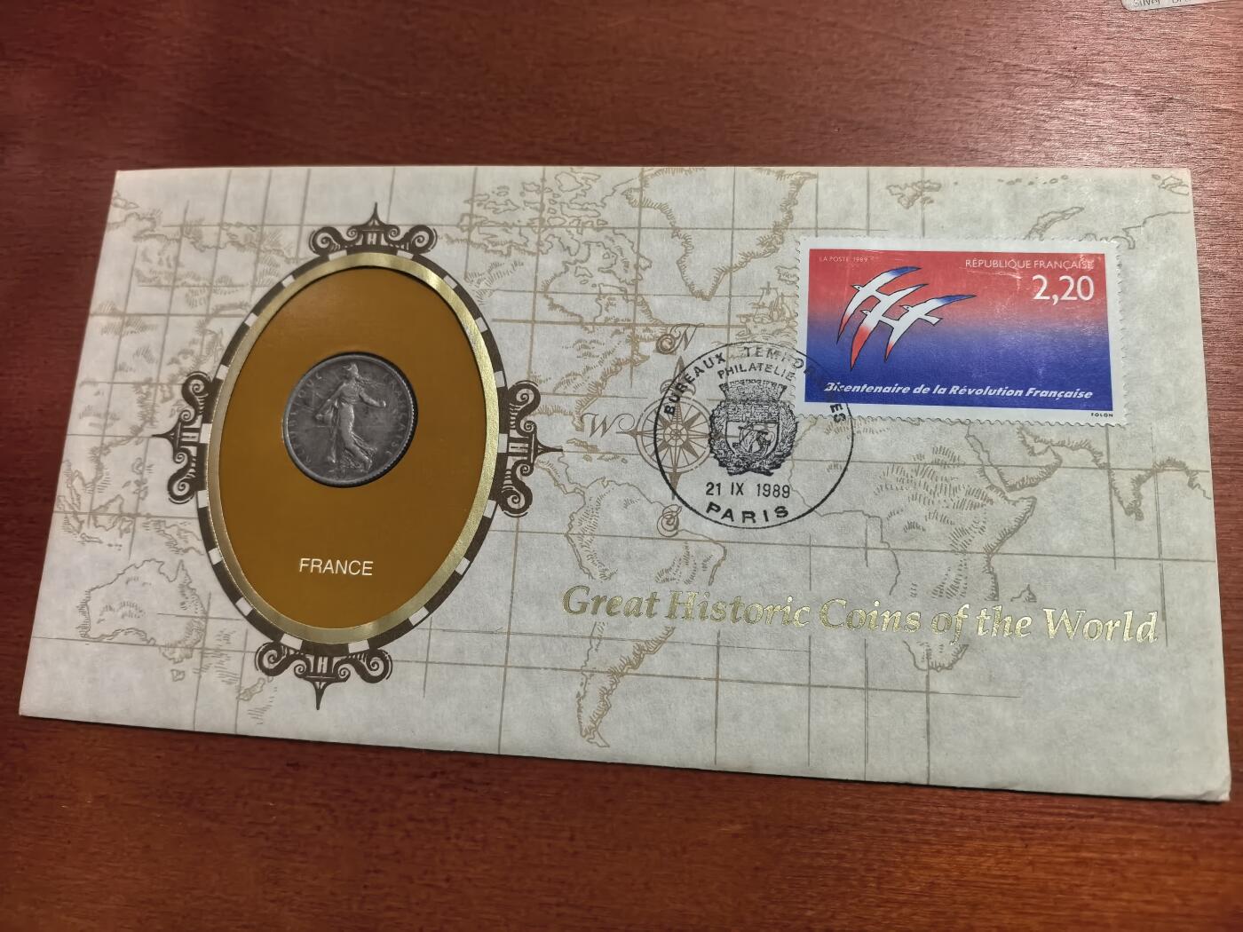 长老汇蛇年精选第七十一场拍卖 世界硬币邮币封首日封——含1枚1913法国播种者1法郎银币，5克835银，少见年份