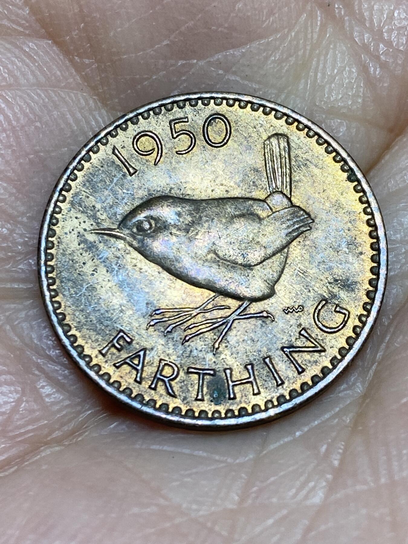 2025年第一百二十五场(总第一百五十一场）外国好品散币(免佣金) 英国🇬🇧1950年1法新(乔治六世第二版)