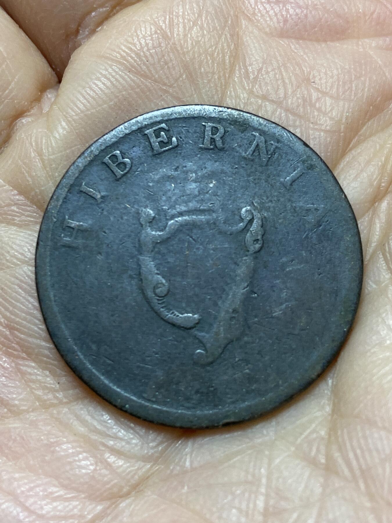 2025年第一百二十六场(总第一百五十二场）外国好品散币(免佣金) 英属爱尔兰1805年半便士(乔治三世时期)