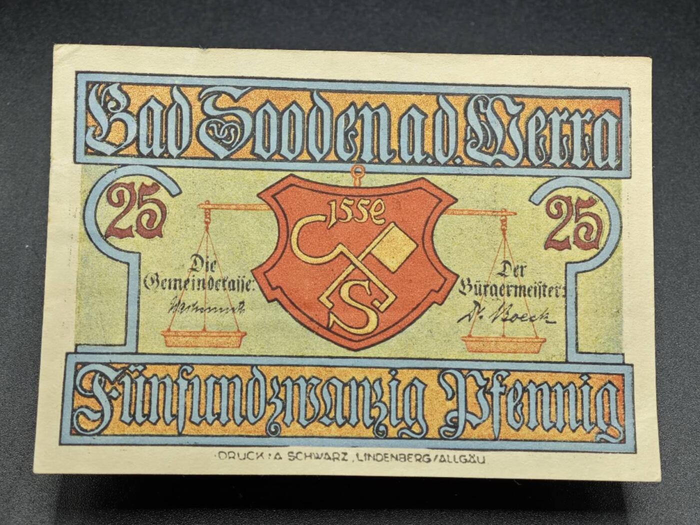 【淘币小摊】实时拍第七百九十二拍   散币场   满百包邮可预留二周 每周一统一发货   德国紧急时期1921年25芬尼纸币