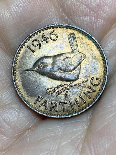 2025年第一百二十五场(总第一百五十一场）外国好品散币(免佣金) - 英国🇬🇧1946年1法新(乔治六世第一版)