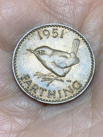 2025年第一百二十五场(总第一百五十一场）外国好品散币(免佣金) - 英国🇬🇧1951年1法新(乔治六世第二版)