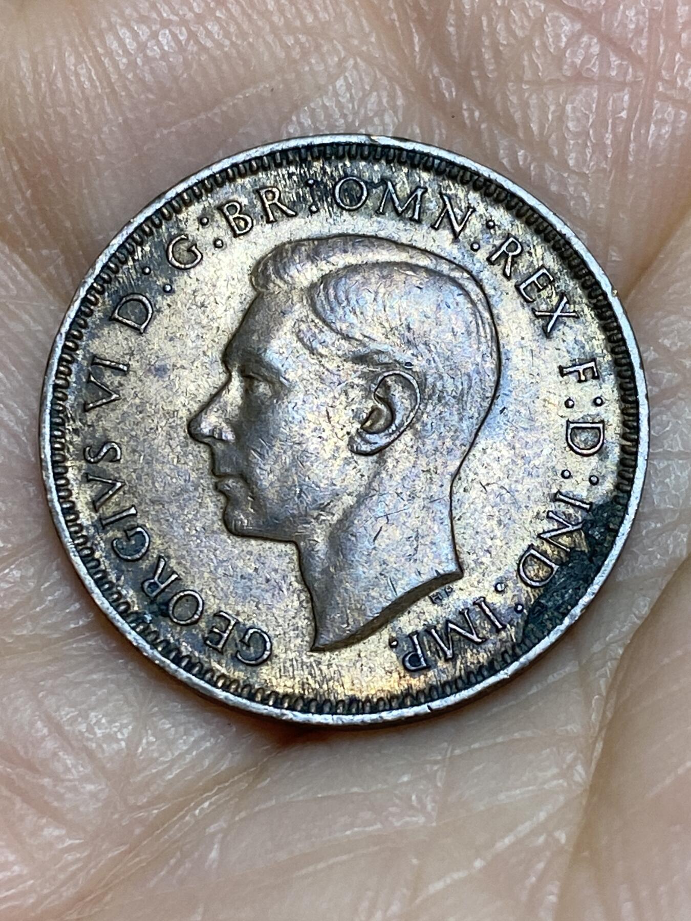 2025年第一百二十五场(总第一百五十一场）外国好品散币(免佣金) 英国🇬🇧1942年1法新(乔治六世第一版)