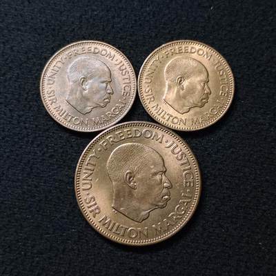 【全场包邮】纯粹捡漏拍476场（免费代拍第13场） - 塞拉利昂1964年原光铜币3枚一组