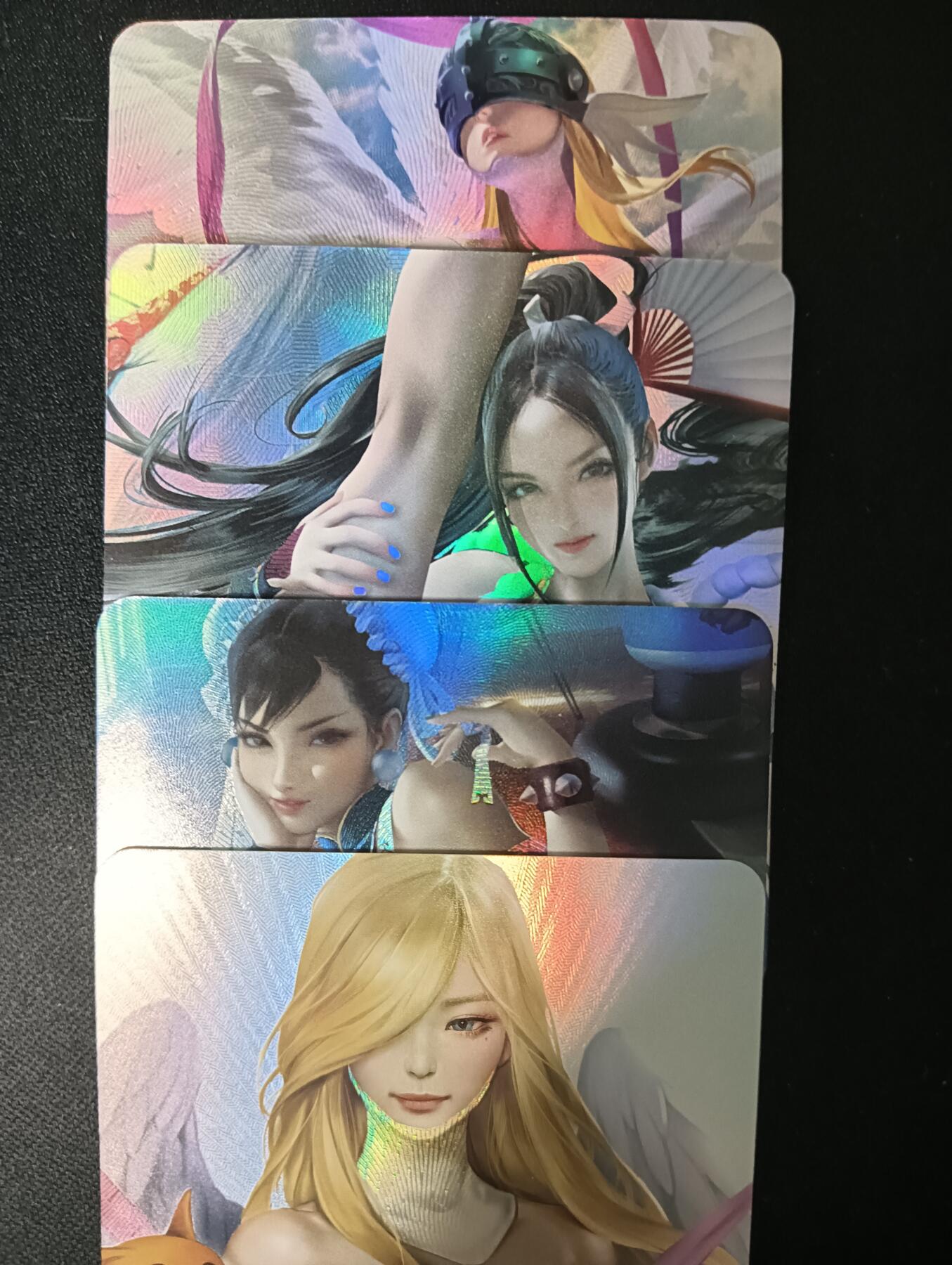 花开卡拍第46期（11月9号周日截拍，品控勿拍!!!拍品不寄存，运费5元，自制卡难免瑕疵，可能存在轻微撞角爆边等出厂瑕疵，品控介意勿拍！） 小人卡 彩闪4张