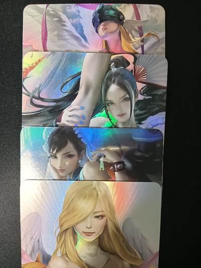 花开卡拍第46期（11月9号周日截拍，品控勿拍!!!拍品不寄存，运费5元，自制卡难免瑕疵，可能存在轻微撞角爆边等出厂瑕疵，品控介意勿拍！） - 小人卡 彩闪4张