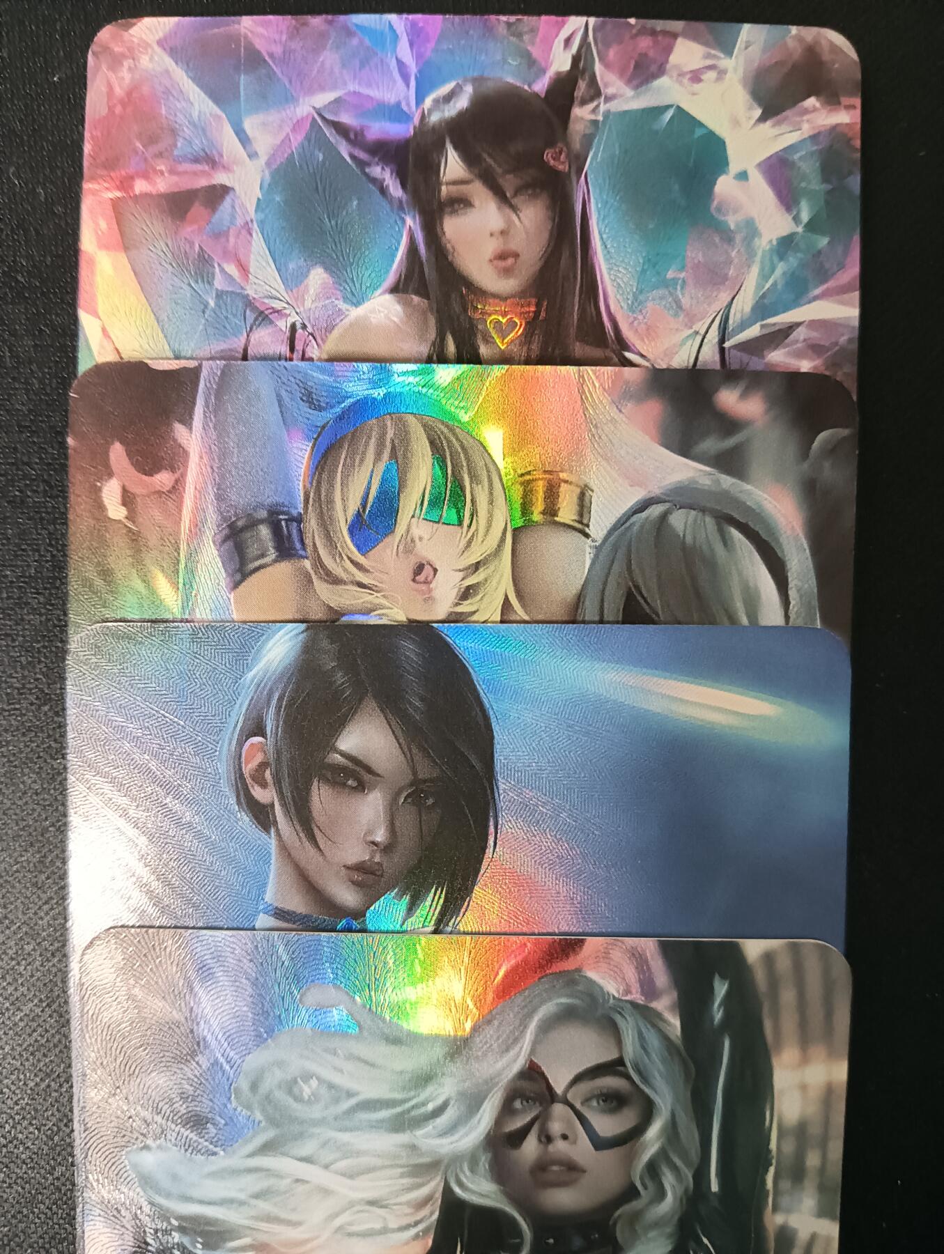 花开卡拍第46期（11月9号周日截拍，品控勿拍!!!拍品不寄存，运费5元，自制卡难免瑕疵，可能存在轻微撞角爆边等出厂瑕疵，品控介意勿拍！） Acg 彩闪4张